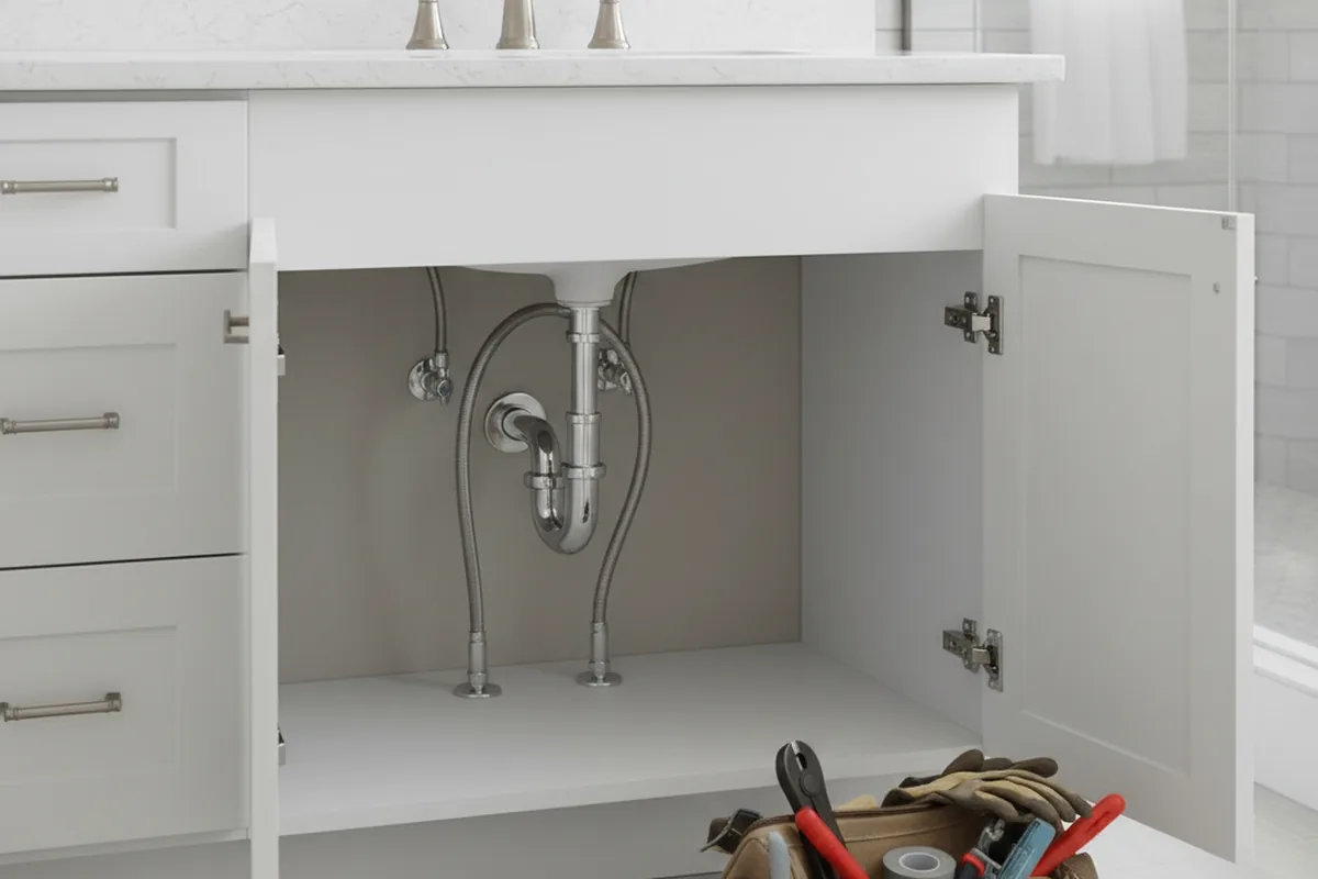 Finished fixture set after Gas Line Repair in Camby